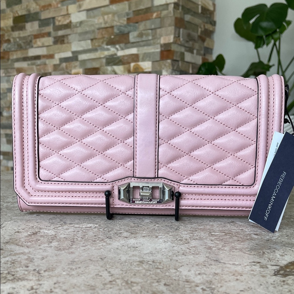 Rebecca Minkoff Pink Quilted Clutch